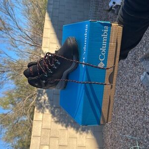 Columbia Women’s Black and Red Lace-Up Boots